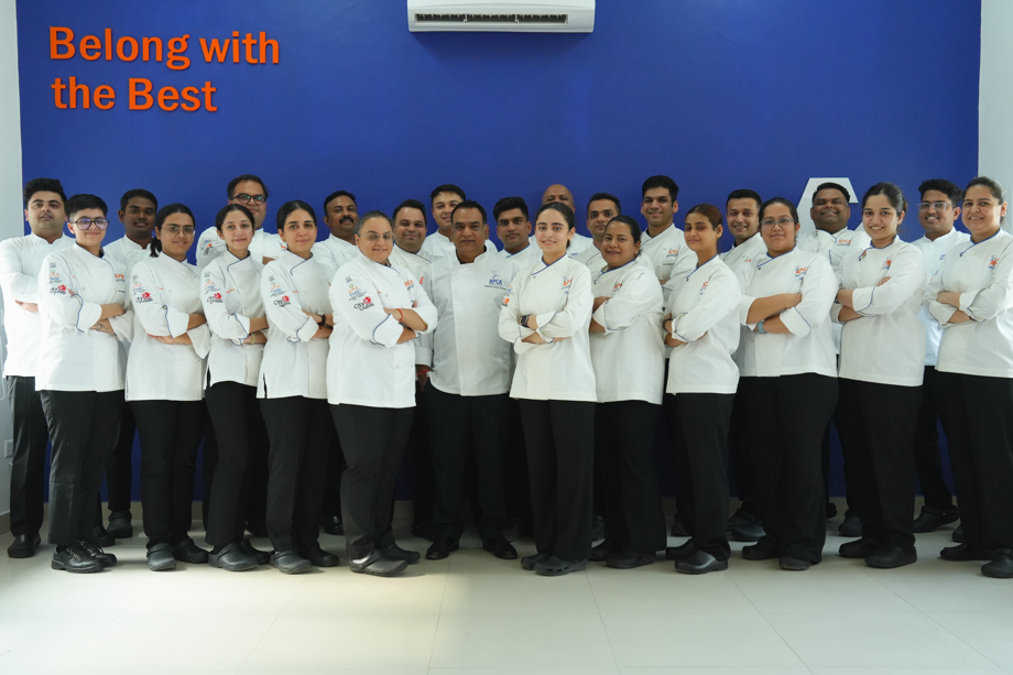 Students learning culinary skills